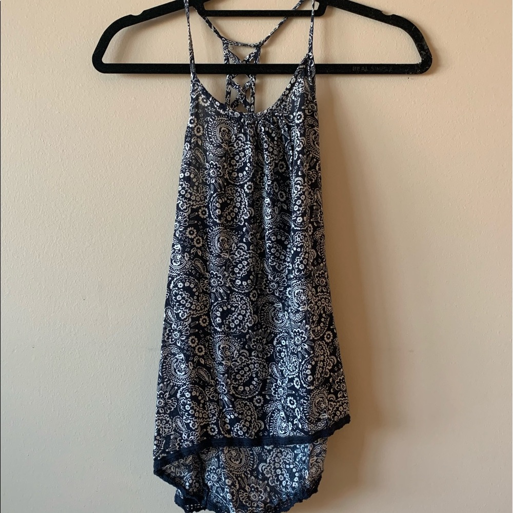 Cute Navy & White Paisley Tank 💙